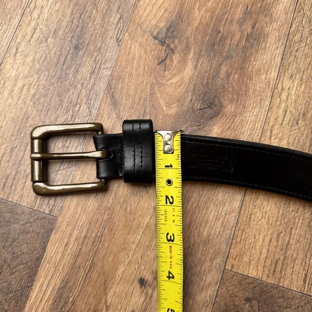 Duluth Trading‎ Co Lifetime Leather Belt Men's 46 Black Solid Brass Buckle 6776 - Picture 12 of 13